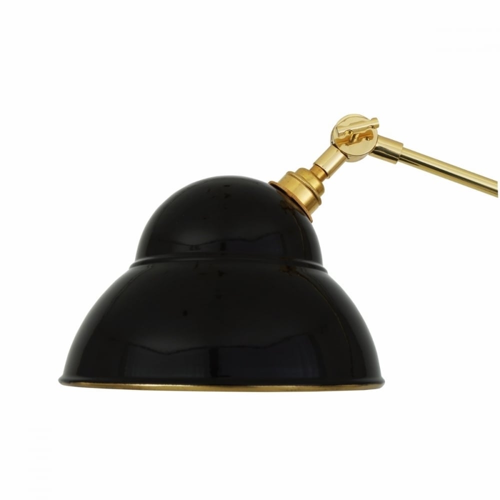 Sliema Elegant Floor Lamp in Polished Brass and Matte Black Finish