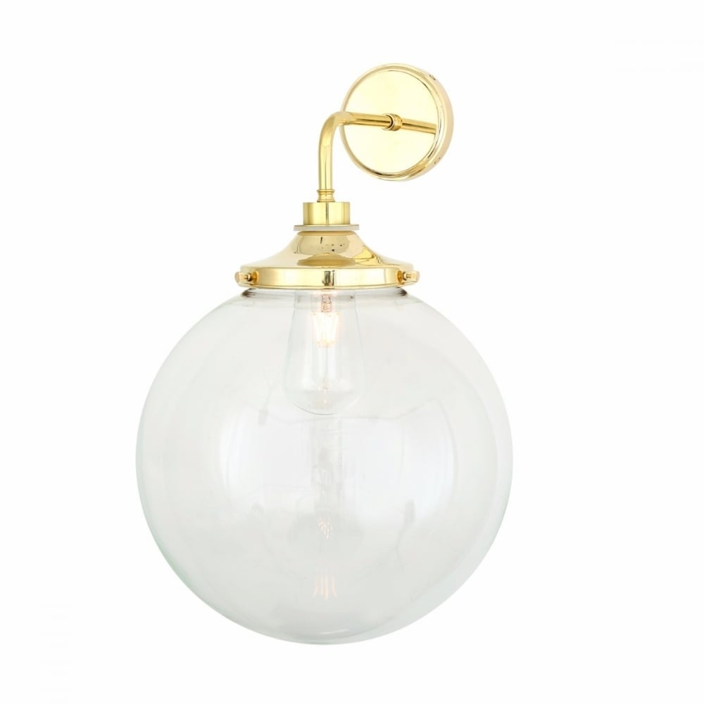 Vintage-Style Steel and Glass Globe Wall Sconce