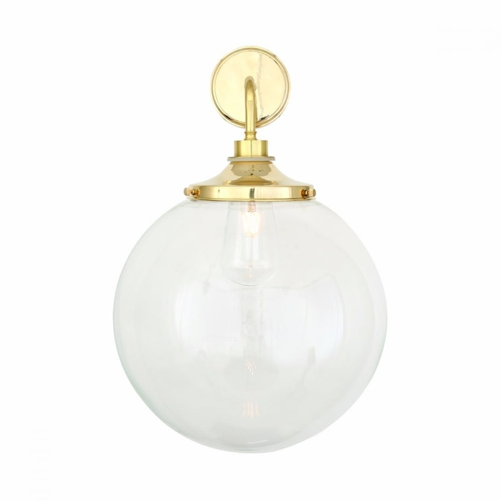 Vintage-Style Steel and Glass Globe Wall Sconce