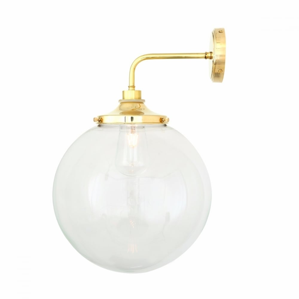 Vintage-Style Steel and Glass Globe Wall Sconce
