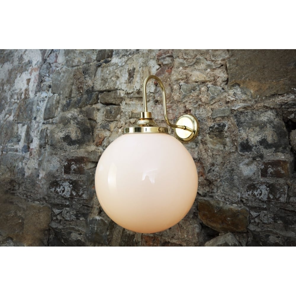 Vintage Steel and Glass Globe Wall Sconce