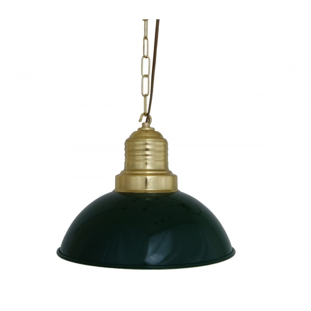 Abele Industrial Pendant Light with Black and Brass Finish