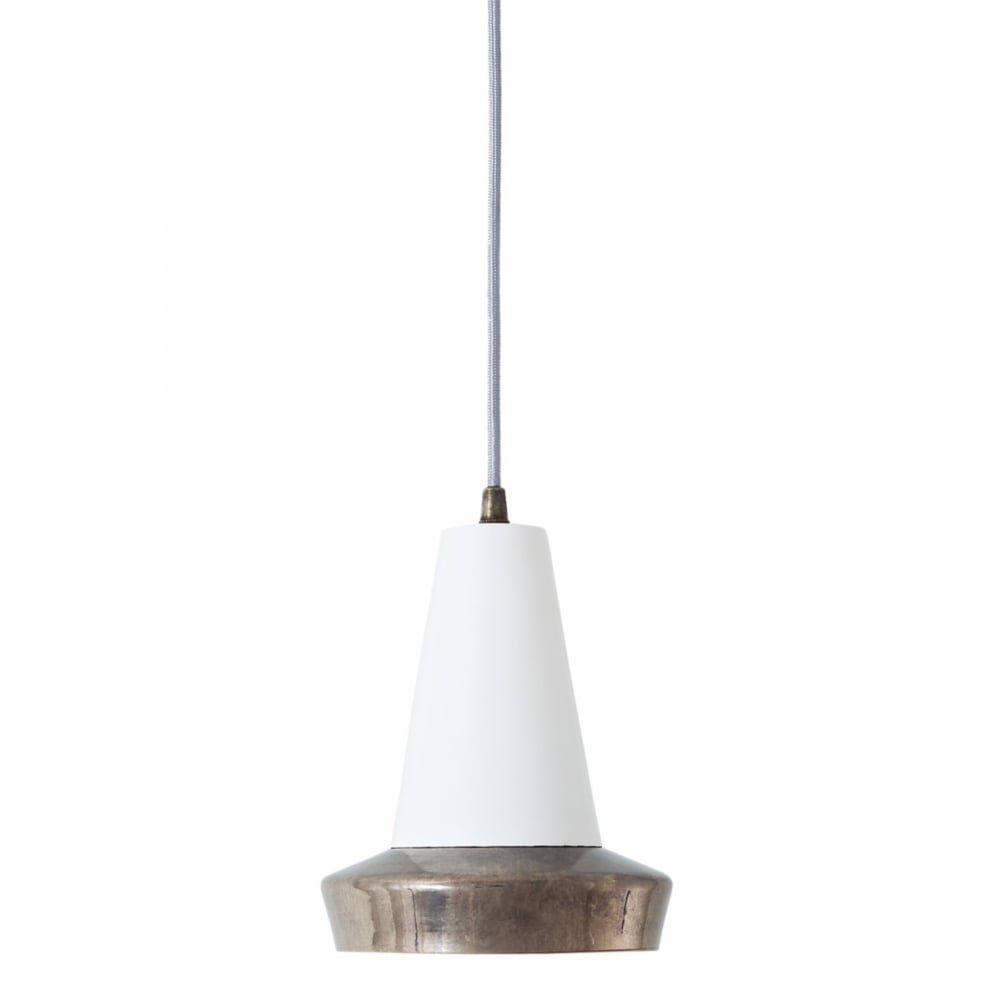 Malabo Vintage Silver and White Ceiling Pendant