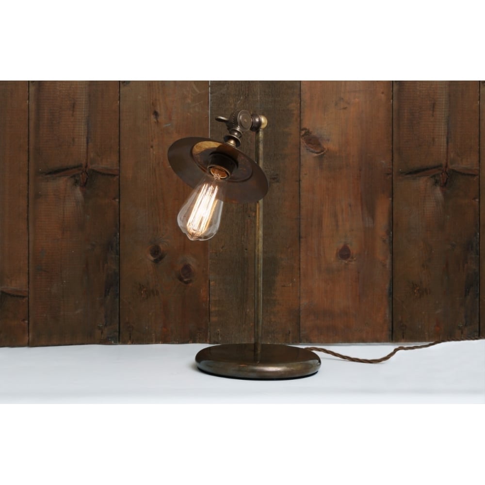 Industrial Brass Table Desk Lamp with Quirky Design Elements