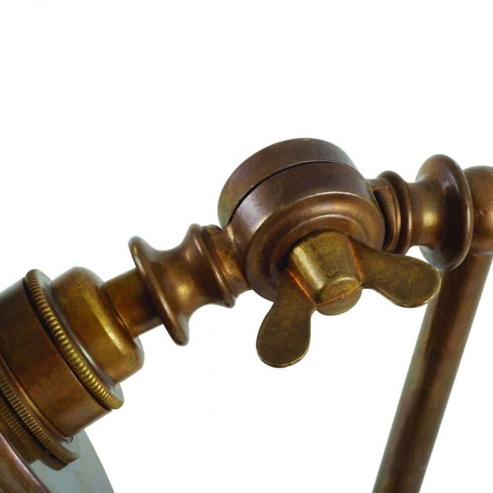 Industrial Brass Table Desk Lamp with Quirky Design Elements