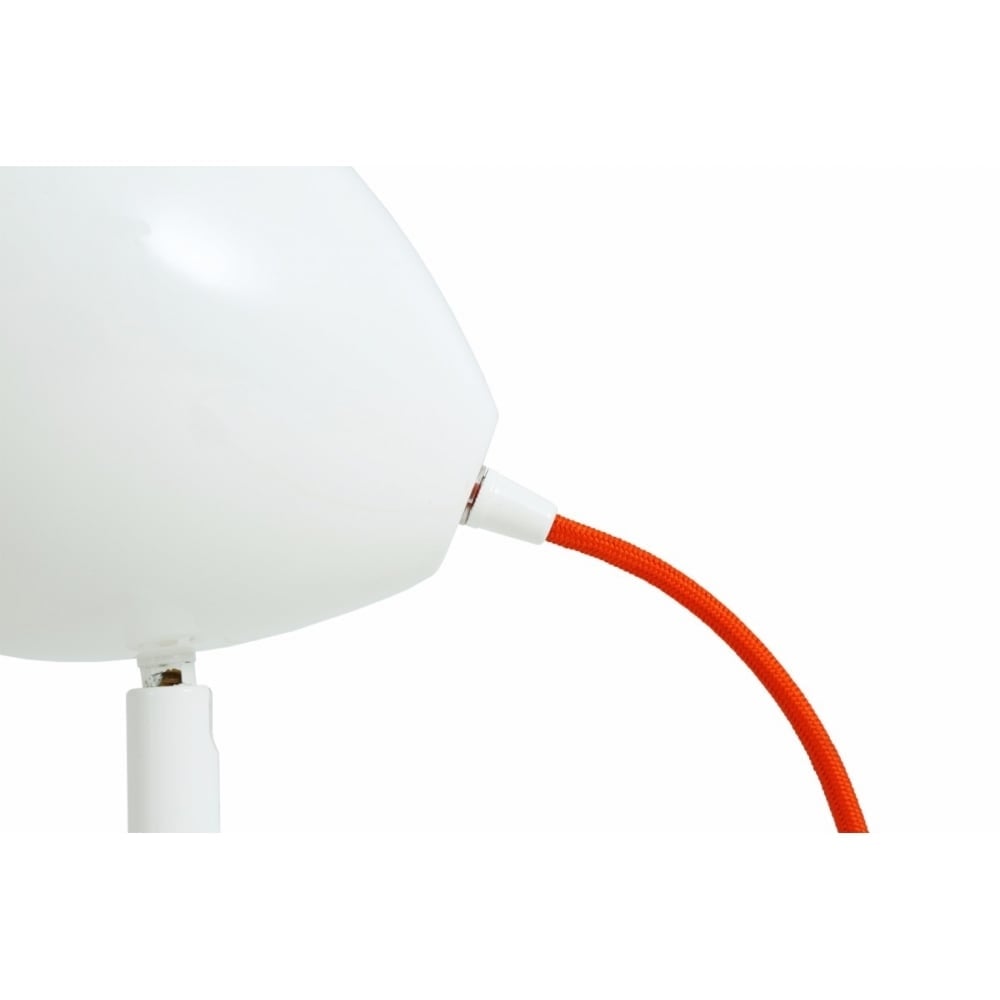 Buenos Aires Modern Open Bowl Table Lamp in White and Orange