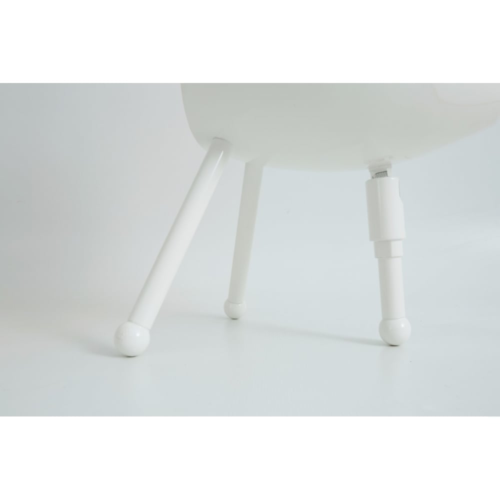 Buenos Aires Modern Open Bowl Table Lamp in White and Orange