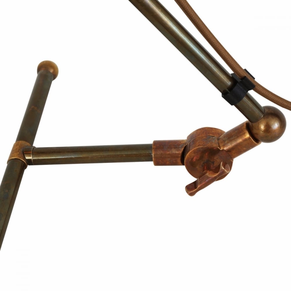 Comoro Adjustable Industrial Brass Table Lamp