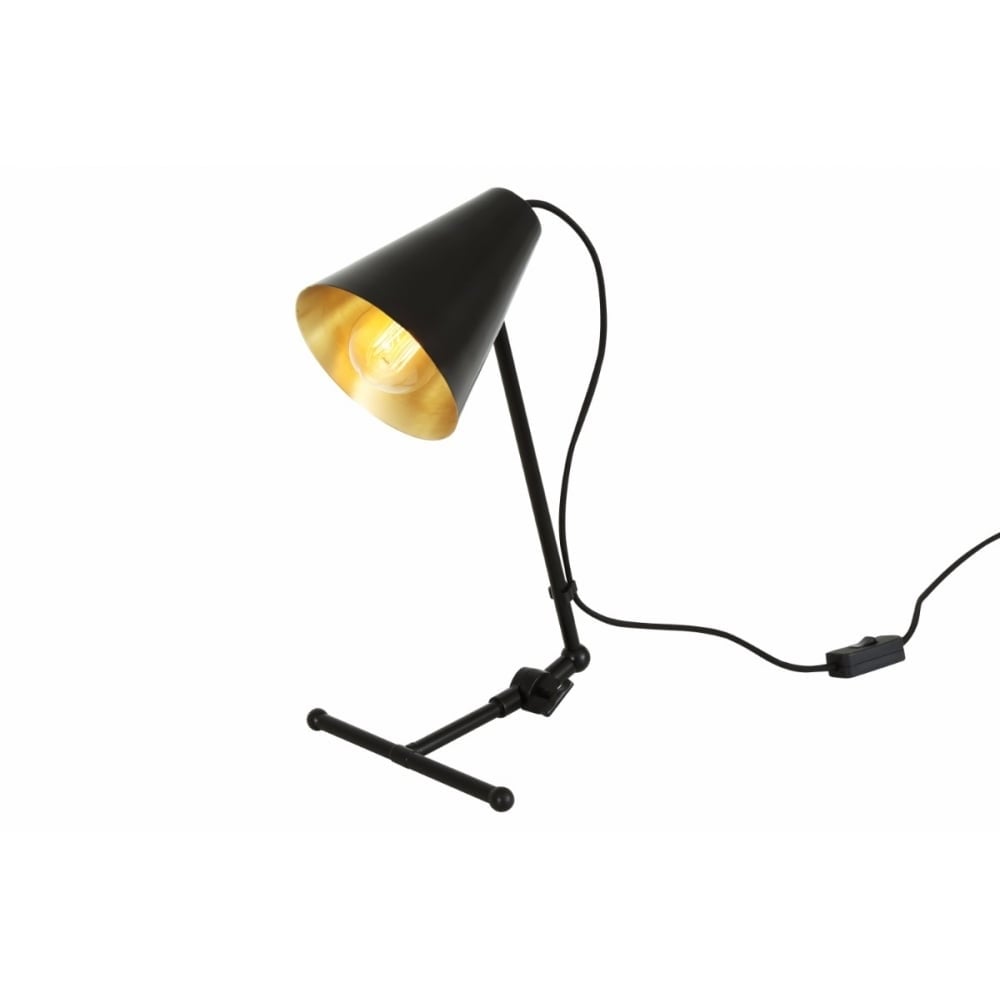 Sima Industrial Chic Matte Black Desk Lamp