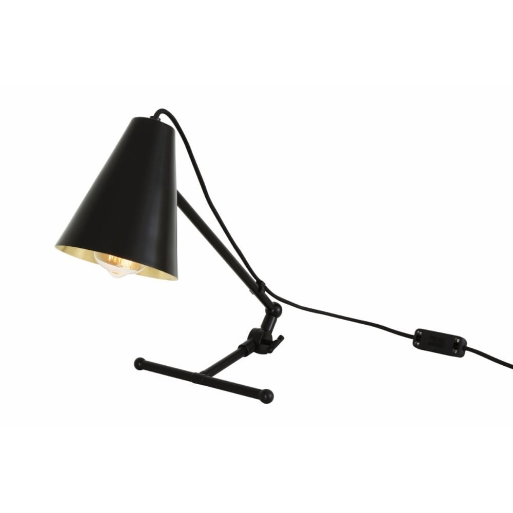 Sima Industrial Chic Matte Black Desk Lamp