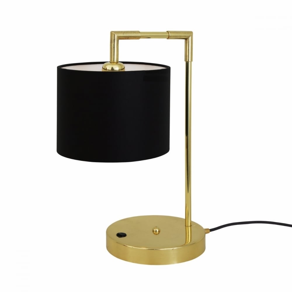 Vintage Brass Adjustable Bedside Lamp