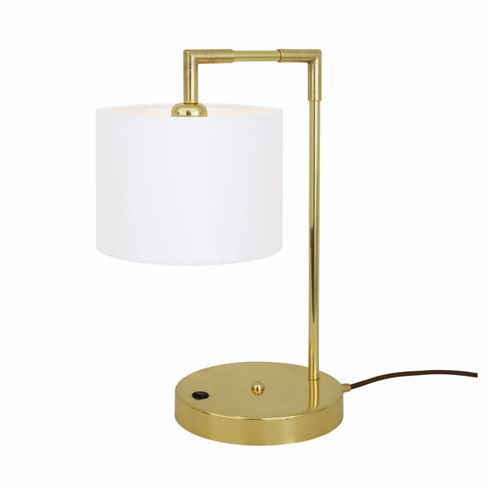 Vintage Brass Adjustable Bedside Lamp