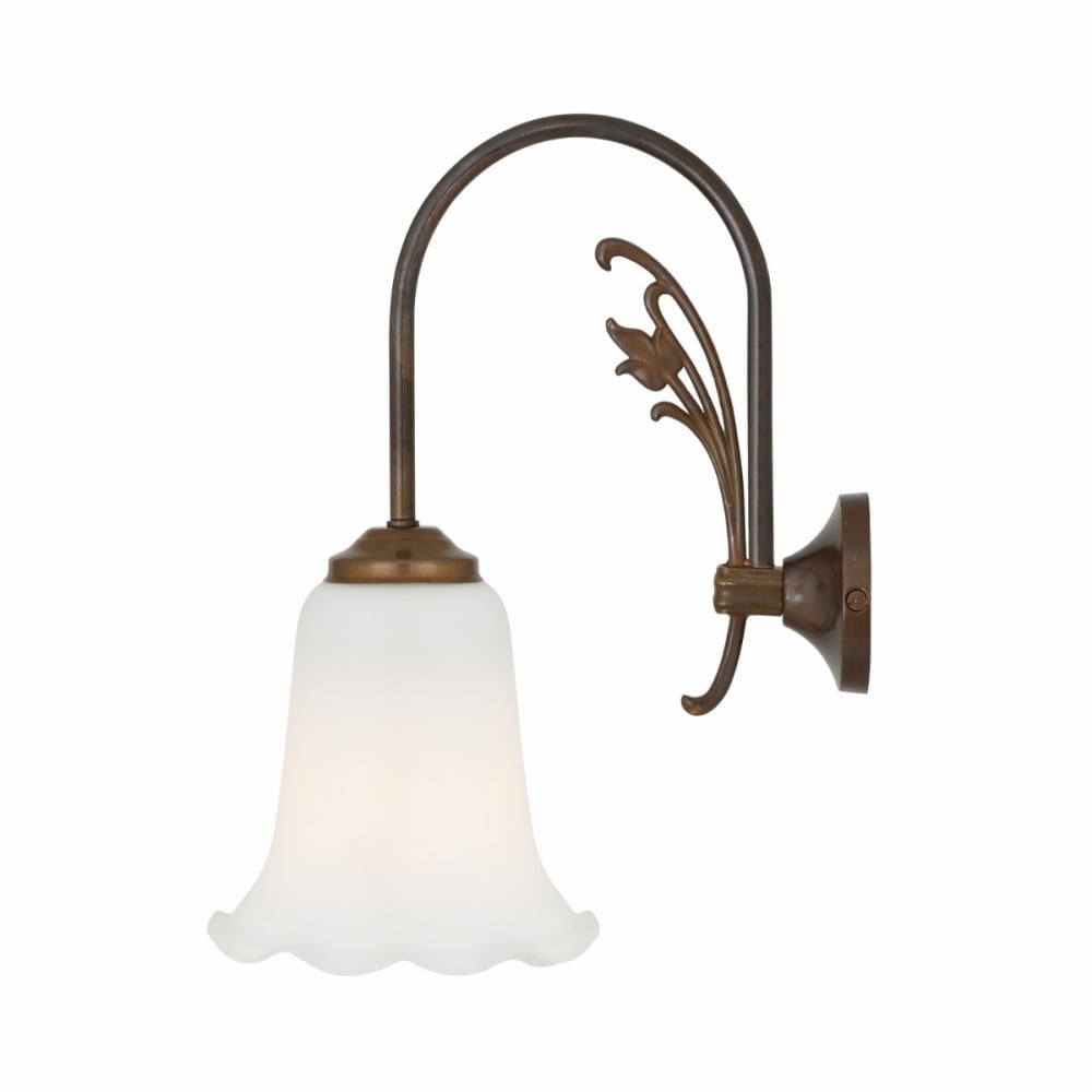 Antique Elegance Swan Neck Brass Wall Light