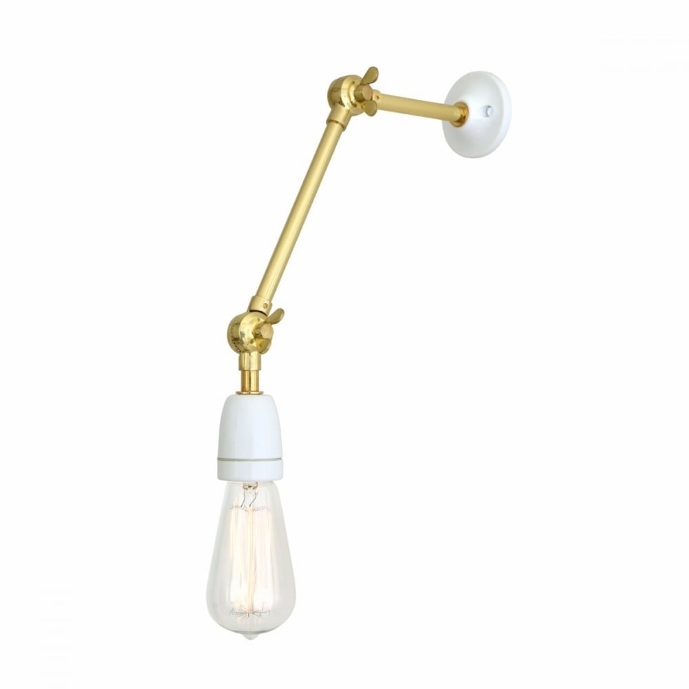 Quirky Carlow Adjustable Brass and Ceramic Wall Sconce