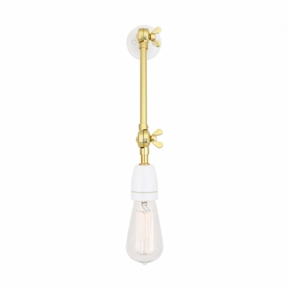 Quirky Carlow Adjustable Brass and Ceramic Wall Sconce
