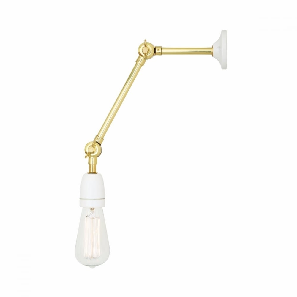 Quirky Carlow Adjustable Brass and Ceramic Wall Sconce