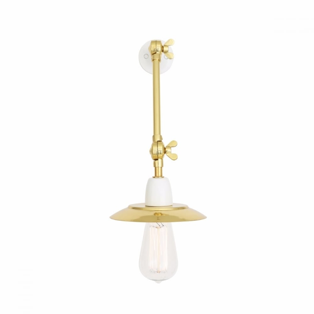 Vintage Brass Adjustable Fisherman's Wall Sconce Light