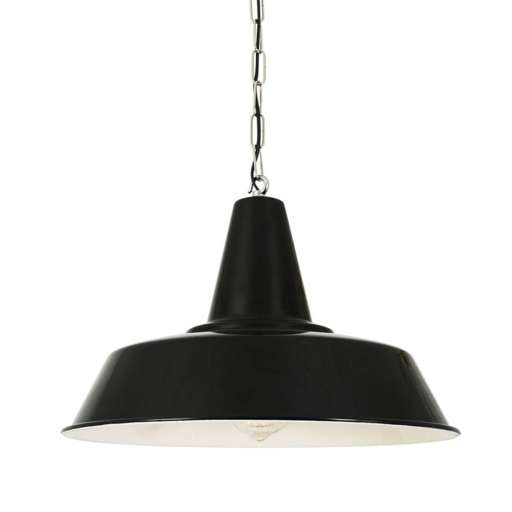Nassau Vintage Industrial Pendant Light in Polished Aluminum
