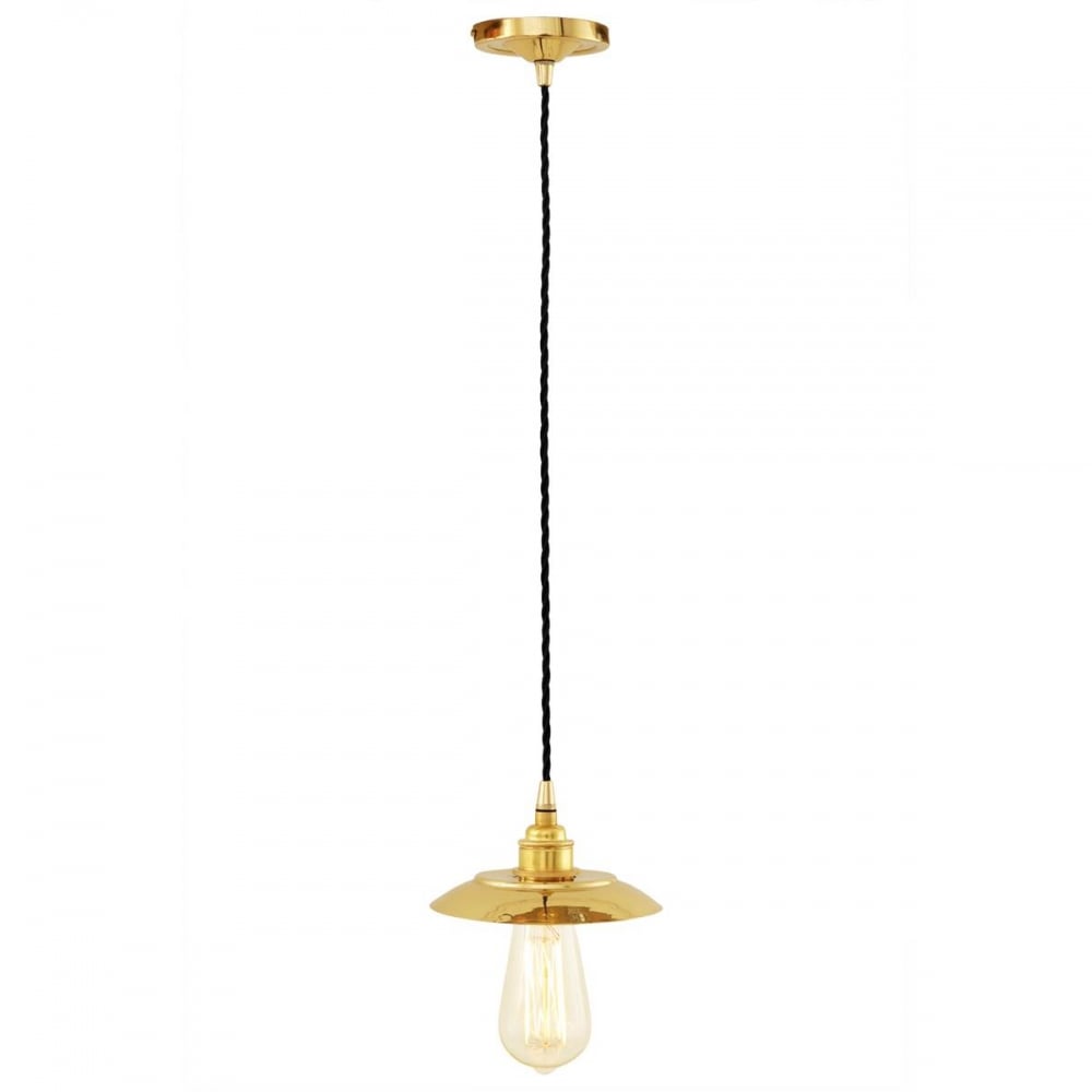 Antique Brass Industrial Reznor Pendant Light