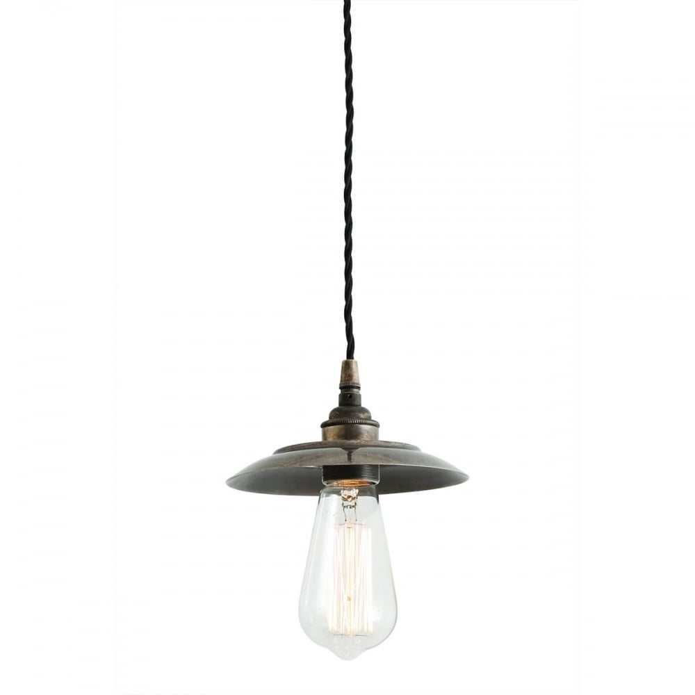 Antique Brass Industrial Reznor Pendant Light