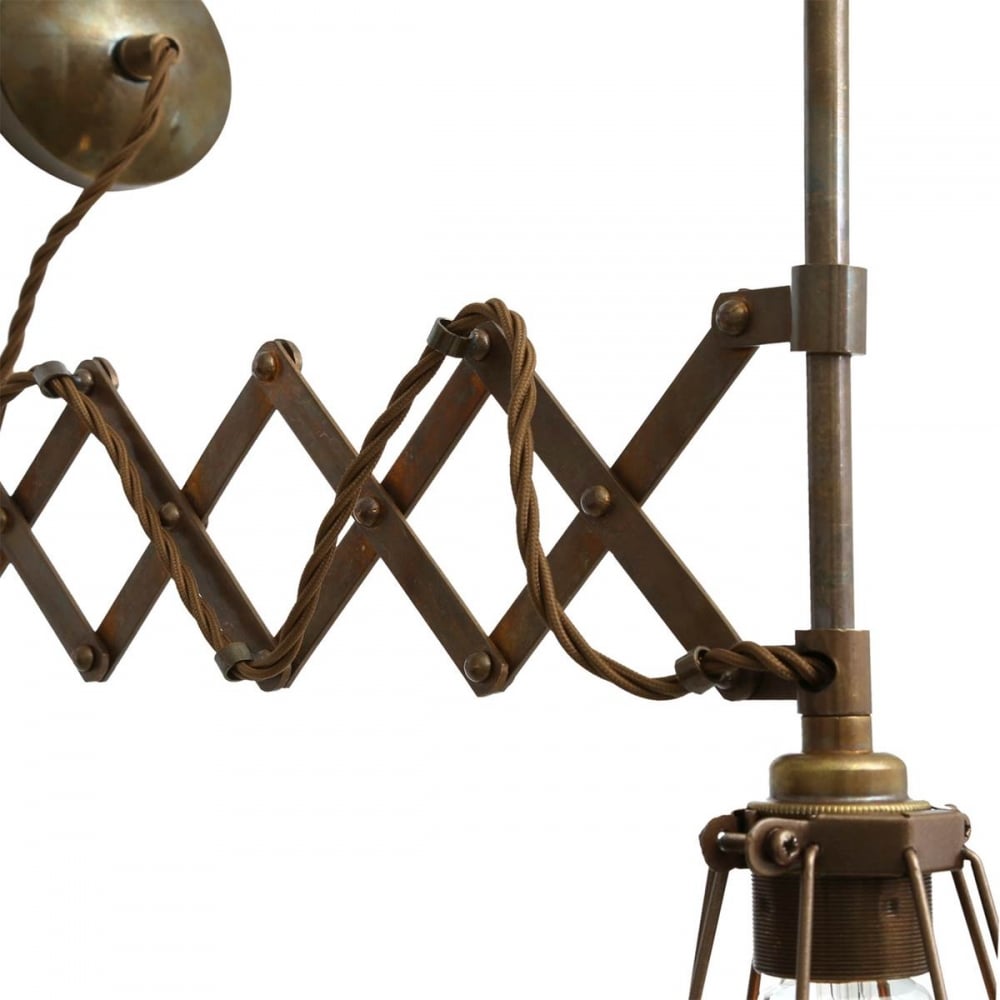 Antique Brass & Bronze Cage Wall Sconce