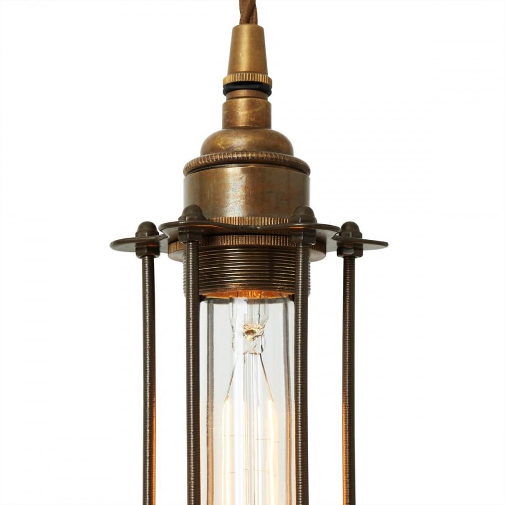 Antique Brass & Bronze Cage Beirut Pendant Light
