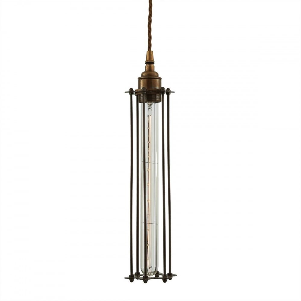 Antique Brass & Bronze Cage Beirut Pendant Light