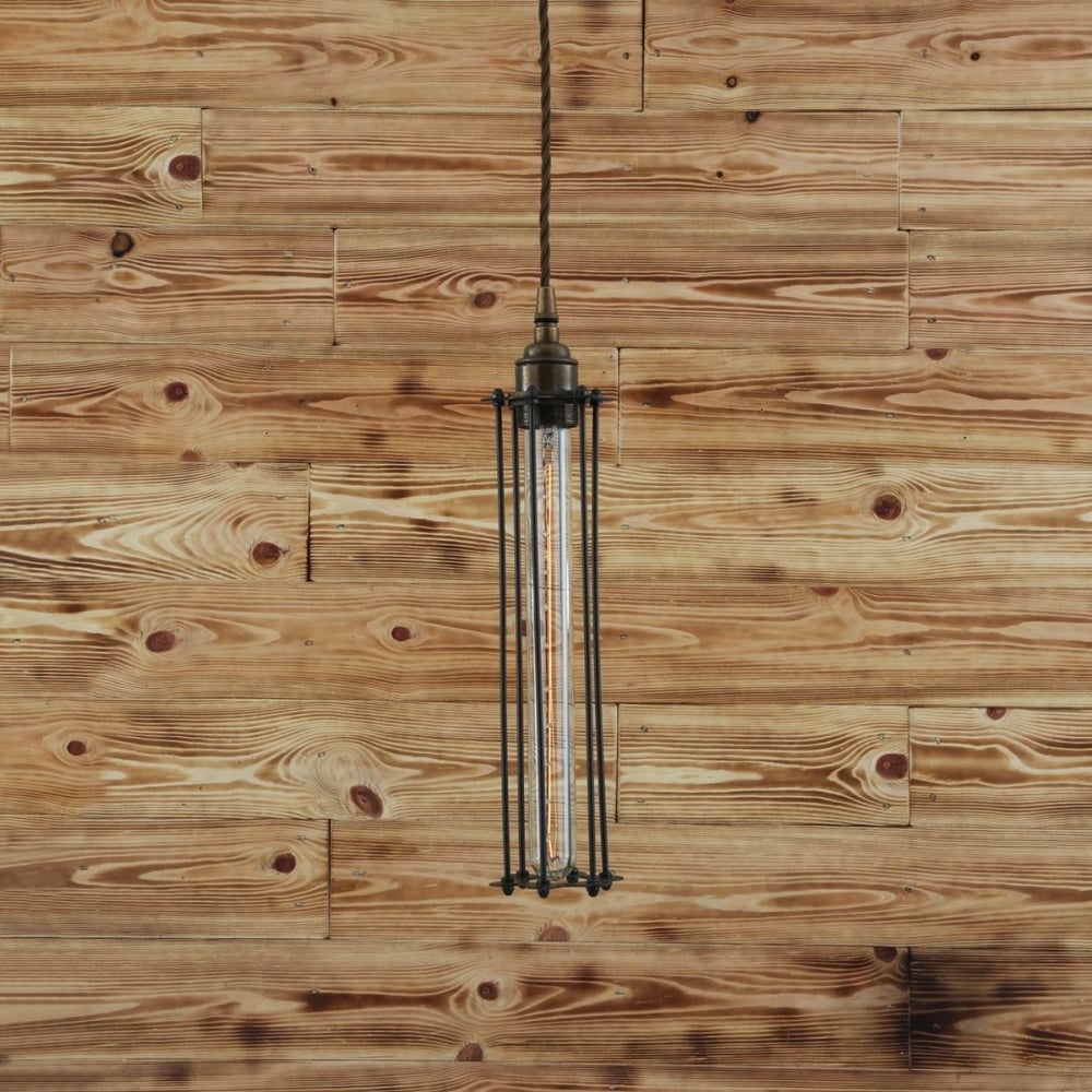 Antique Brass & Bronze Cage Beirut Pendant Light