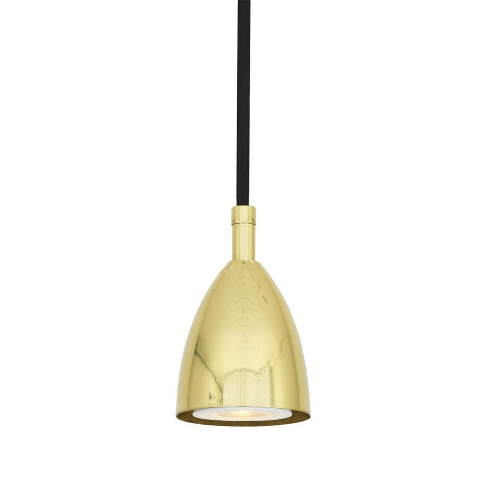 Lainio Brass Nose Cone Pendant Light Fixture