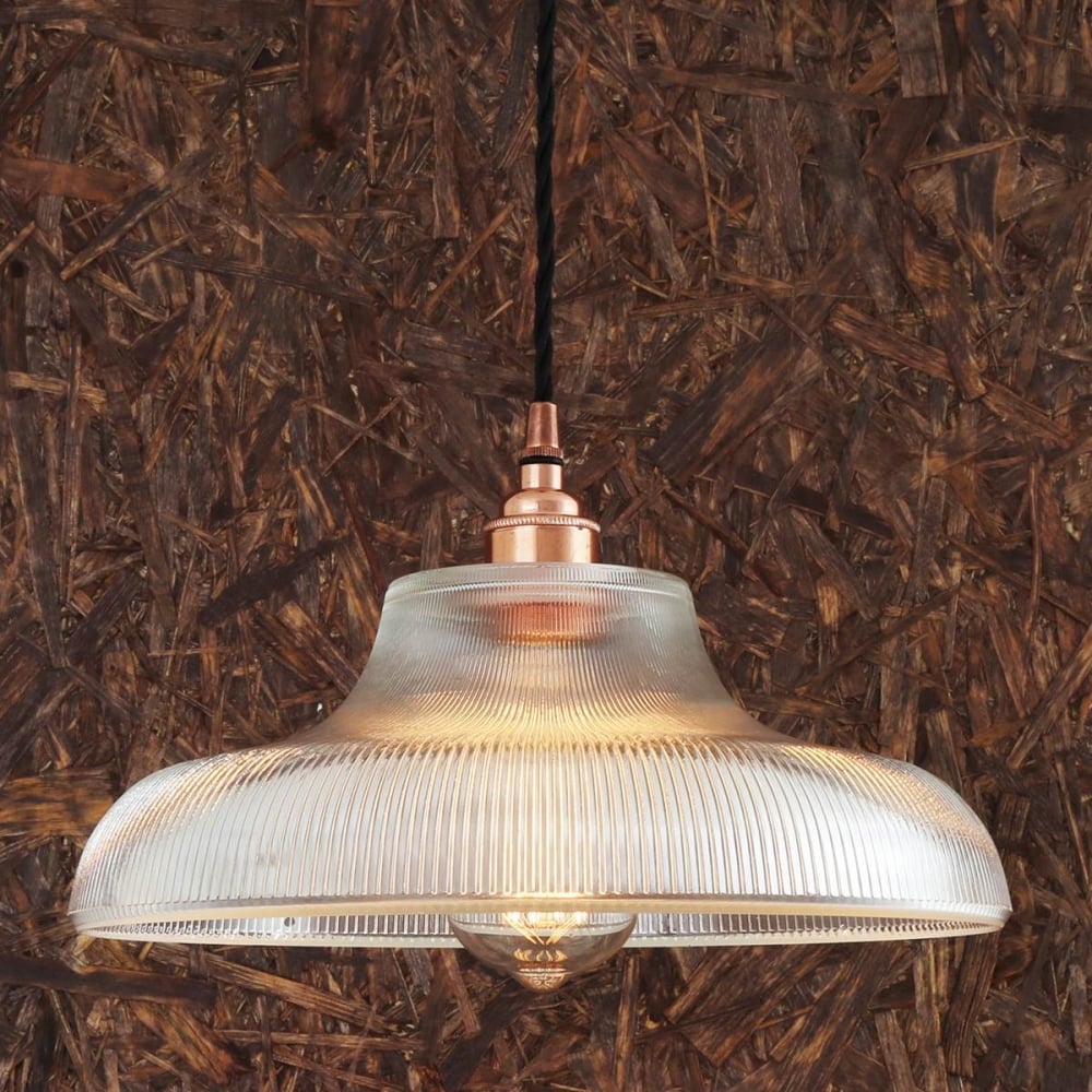 Antique Brass 40cm Industrial Railway Pendant Light (Model GL089)