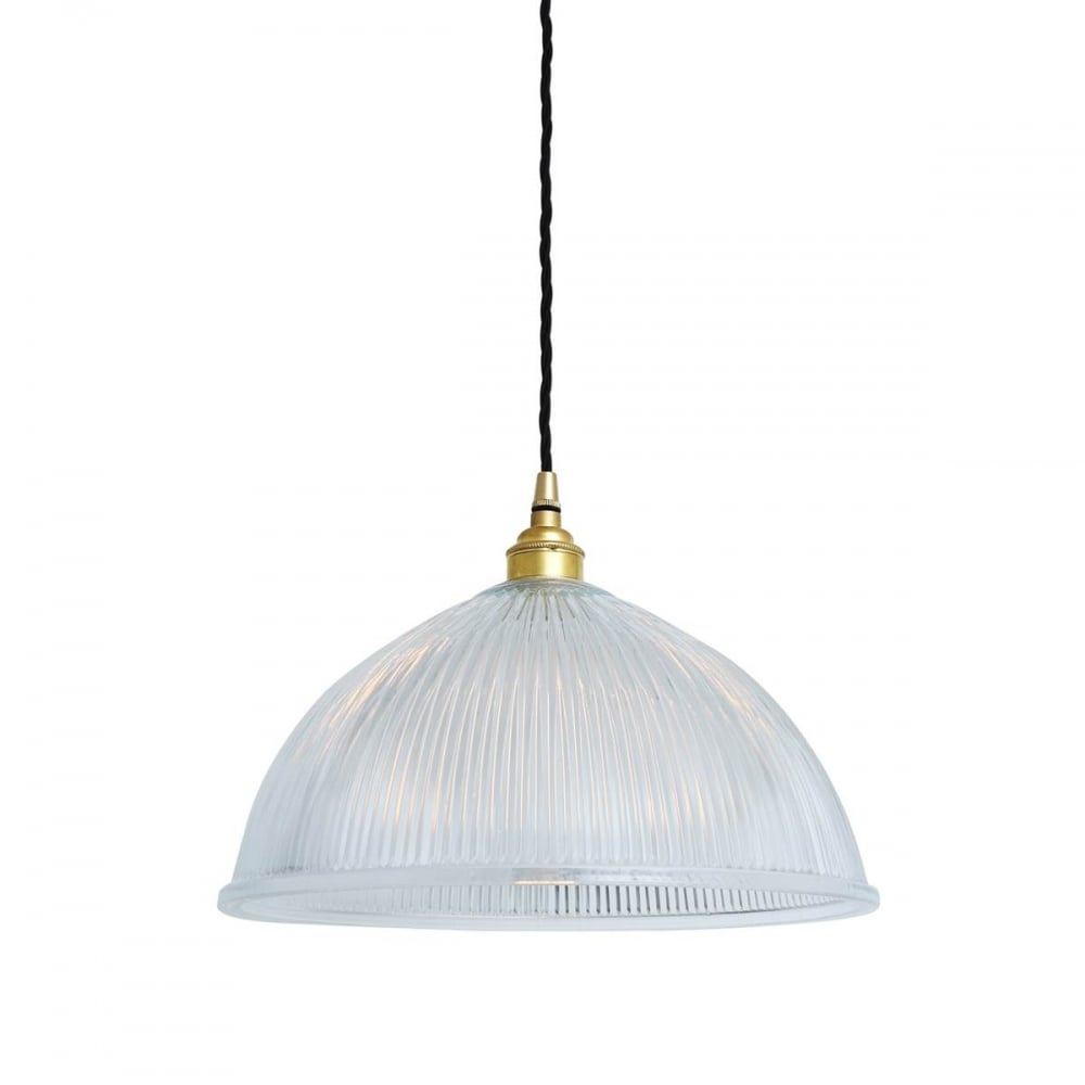 Antique Brass Nova Prismatic Pendant Light