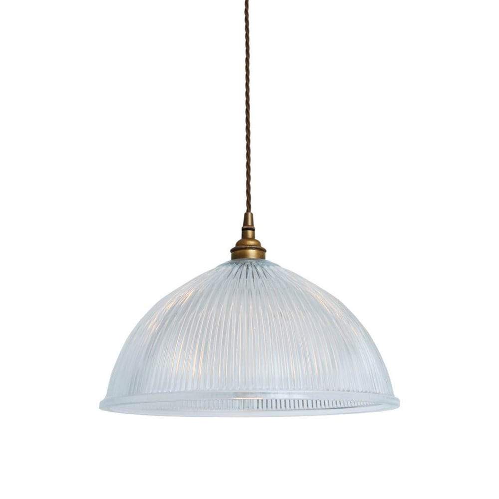 Antique Brass Nova Prismatic Pendant Light