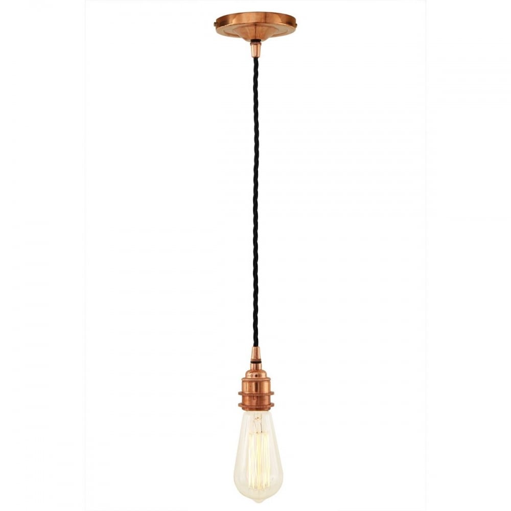 Lome Vintage Twisted Brass Pendant Light