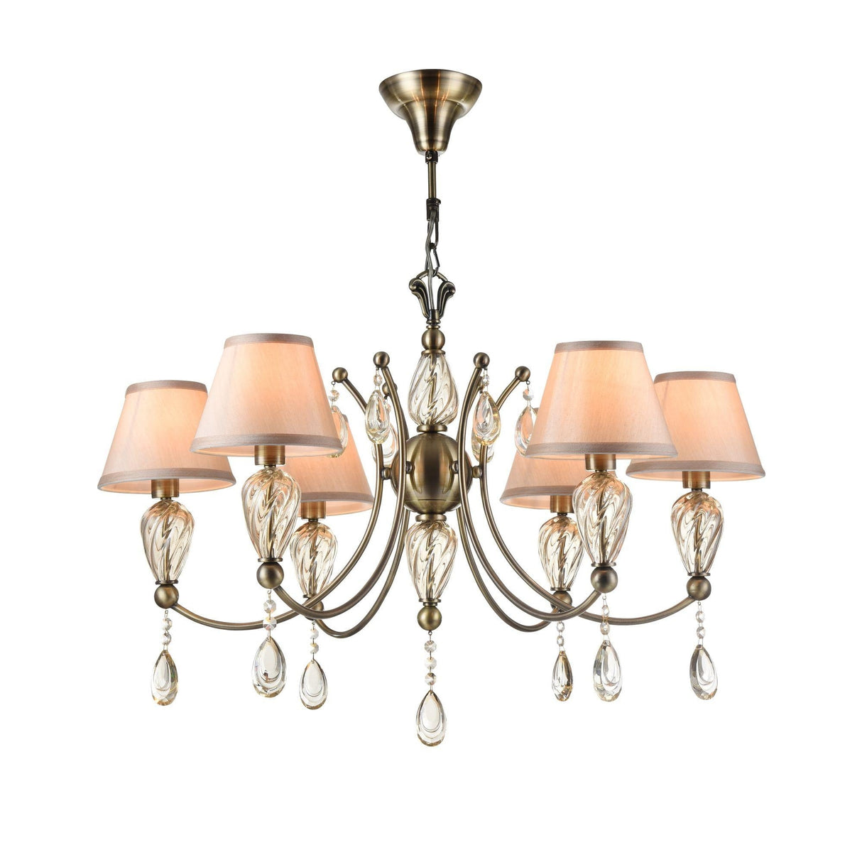 Murano Grandeur Chandelier in Antique Bronze Finish