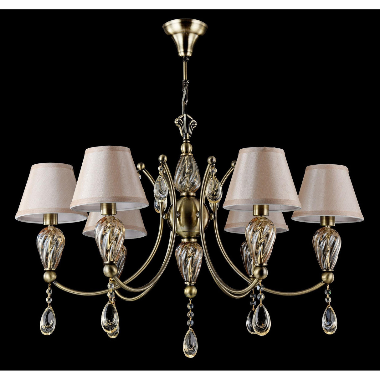 Murano Grandeur Chandelier in Antique Bronze Finish