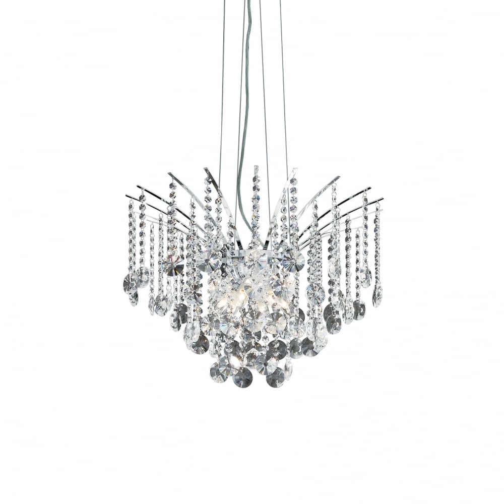 Audi Elegance Crystal Chandelier, 6-Light Fixture