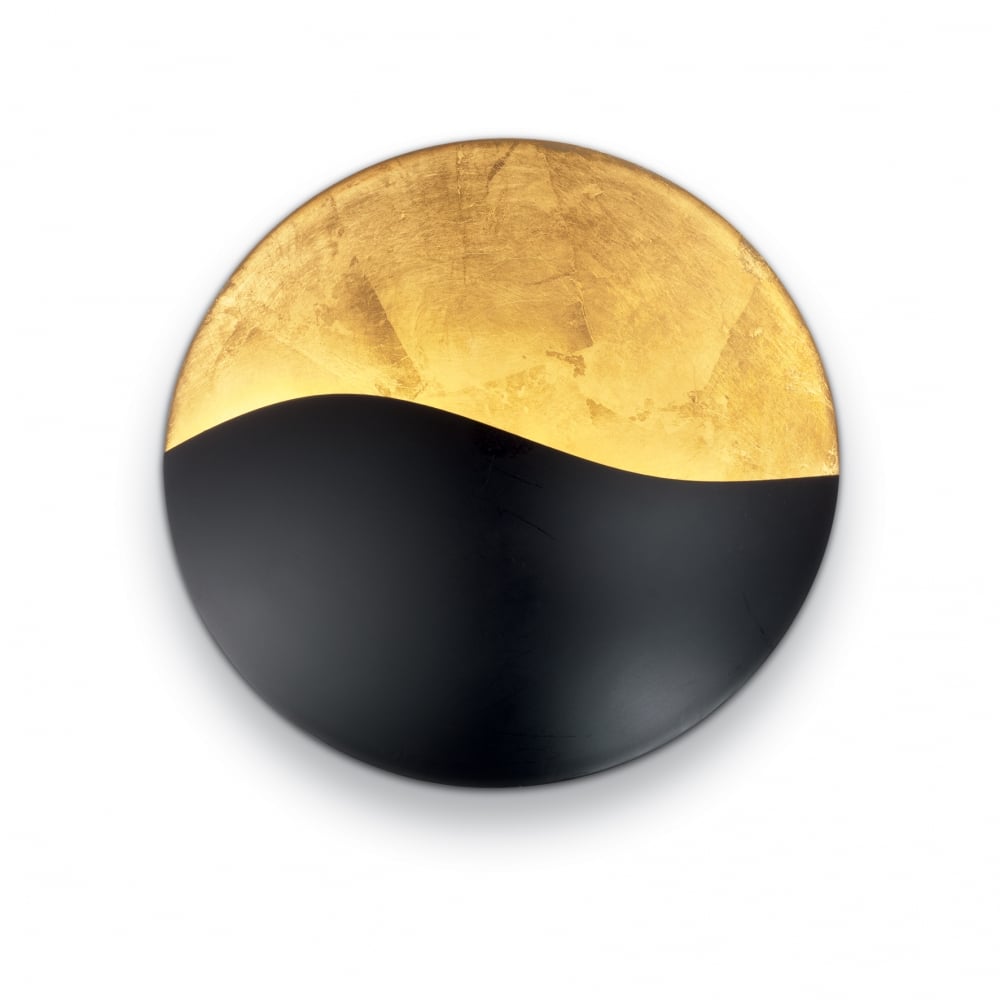 Modern Sunrise Black and Gold Quad-Wall Lamp