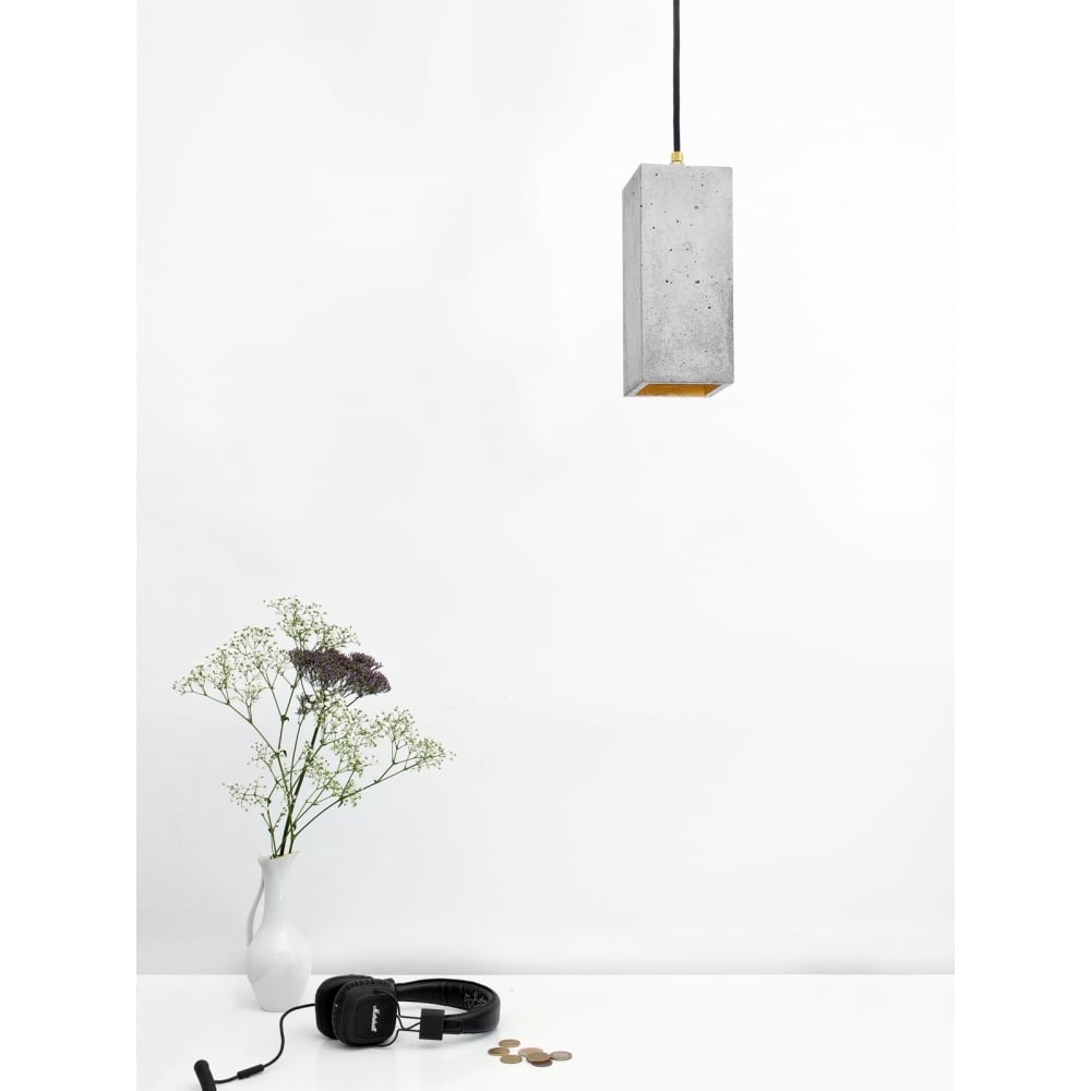 Modern Geometric Grey and Gold Ceiling Pendant Light