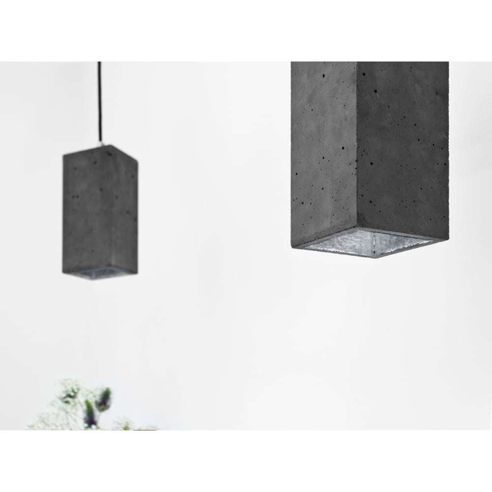 Industrial Chic Dark Grey and Silver Geometric Ceiling Pendant