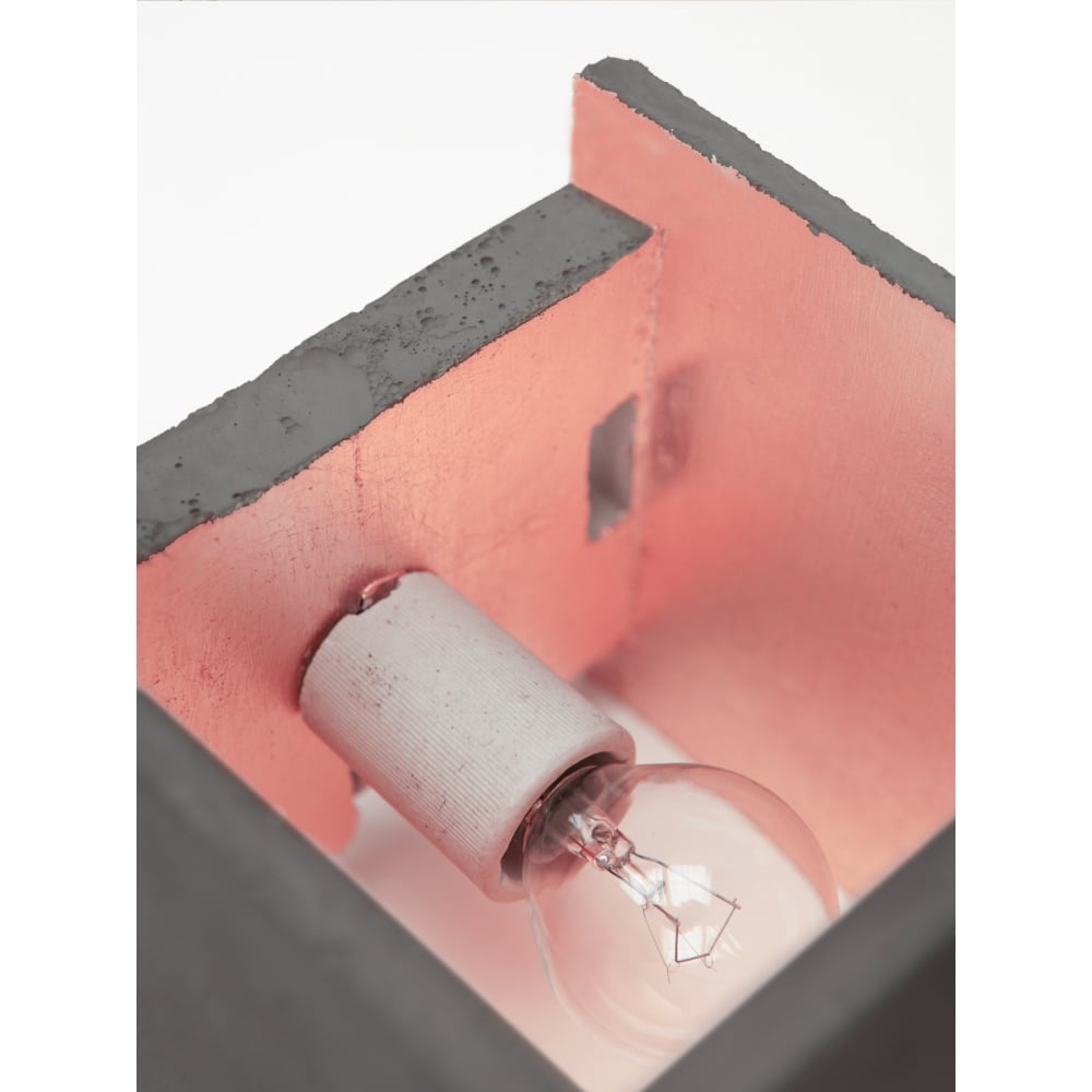 Dark Grey and Copper Modern Cube Wall Light - Handmade Concrete Design by GANTlights