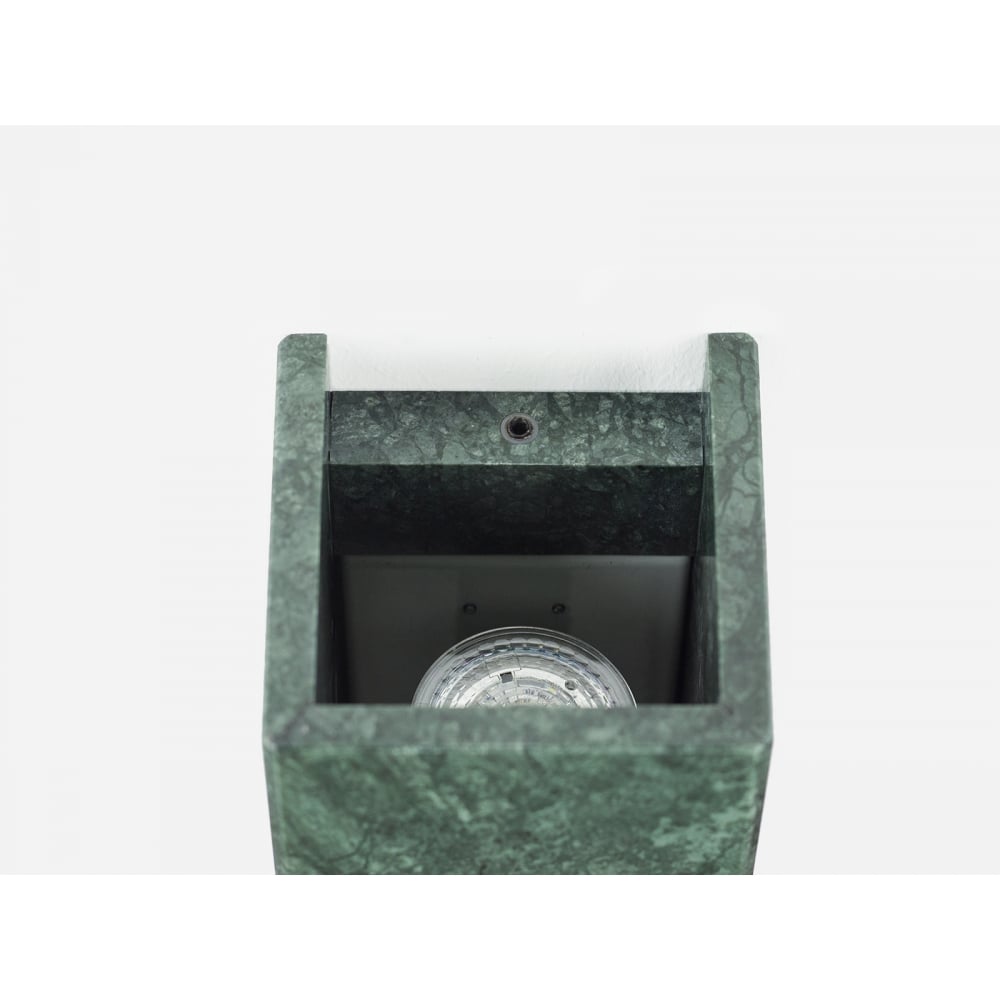 Contemporary Green Varde and Marble Rectangular Wall Sconce