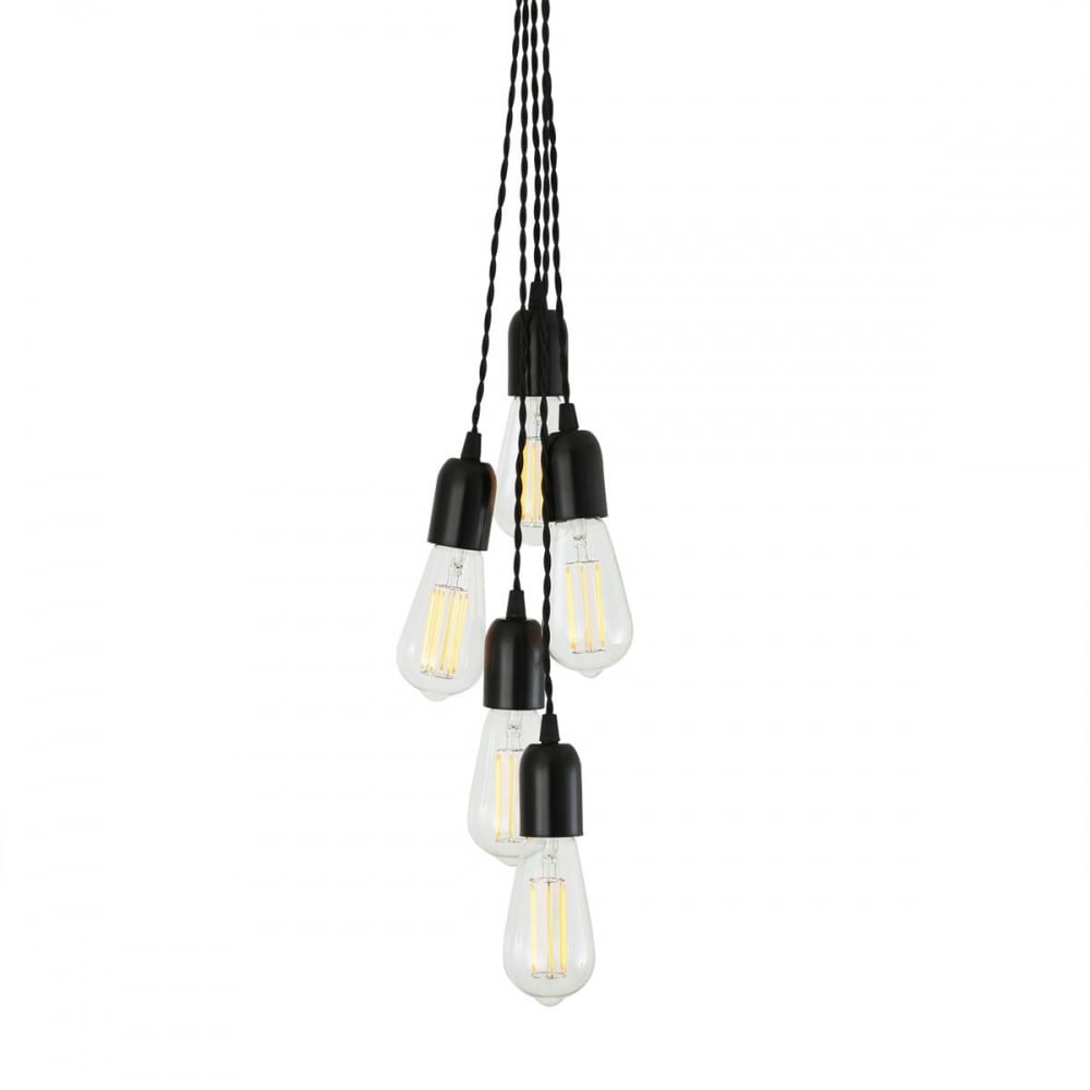 Elegant Matte Black Aneho Cluster Pendant Light