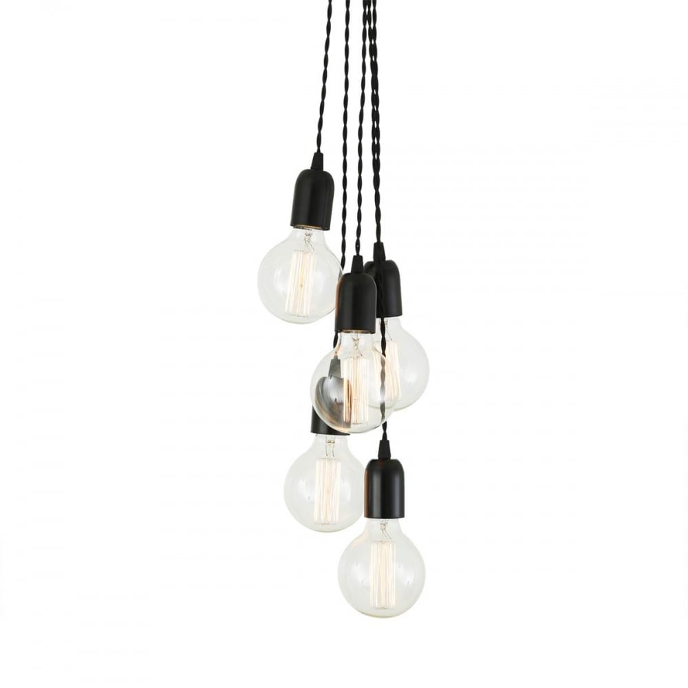 Elegant Matte Black Aneho Cluster Pendant Light