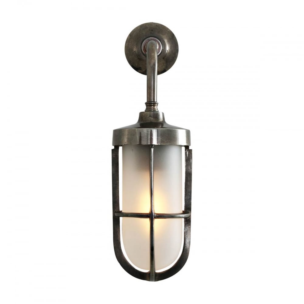 Sleek Industrial Indoor Wall Light with Elegant Glass Shade