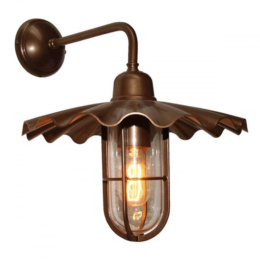 Ardle-A Nautical Black Wall Light with Clear Glass Shade