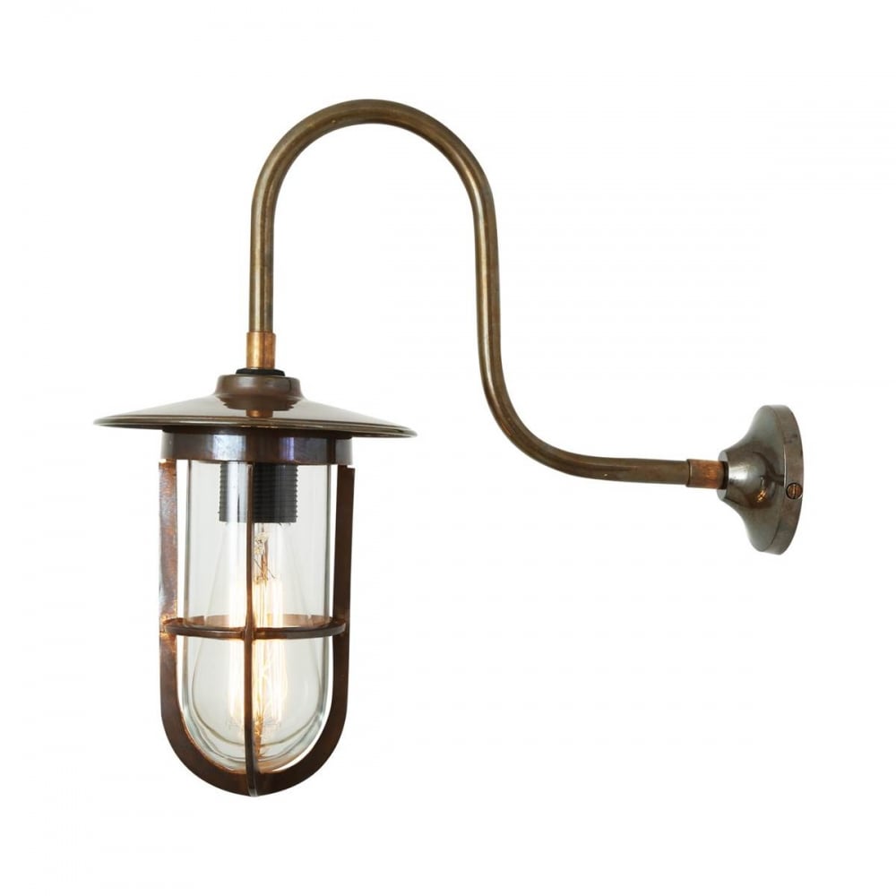 Elegant Brass & Glass Industrial Wall Fixture