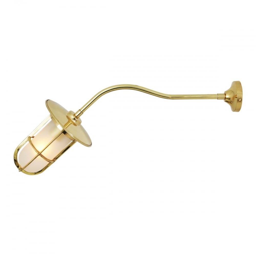 Frosted Brass Wall Sconce Light