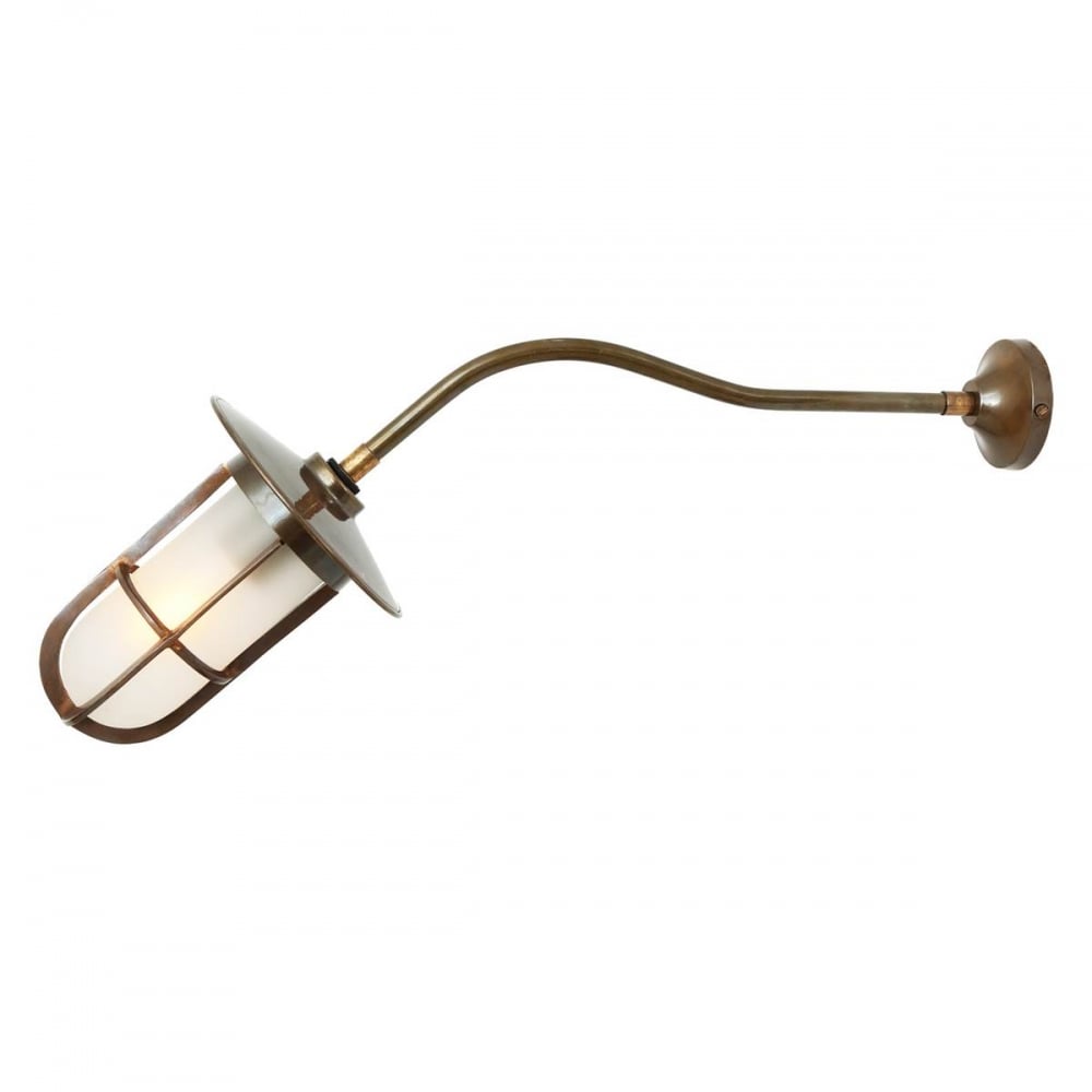 Frosted Brass Wall Sconce Light