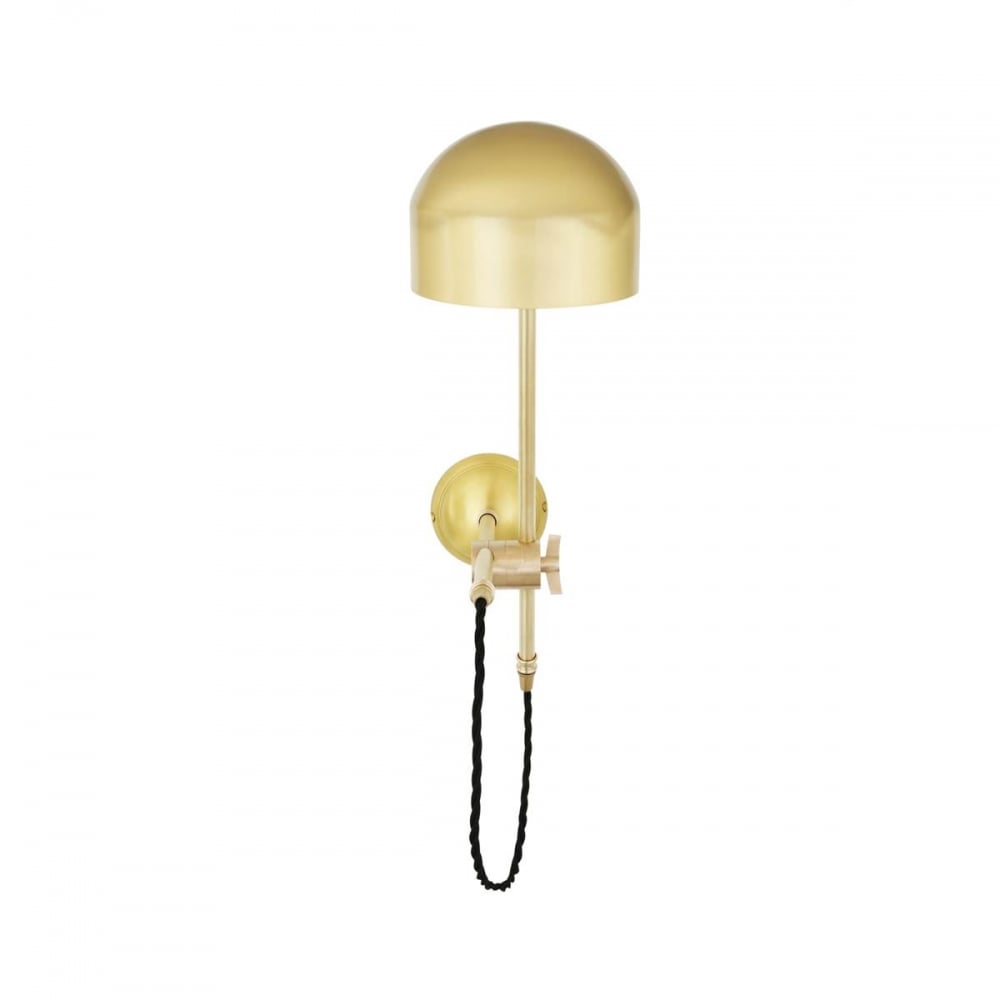 Bogota Artistic Swing Arm Wall Light in Satin Brass