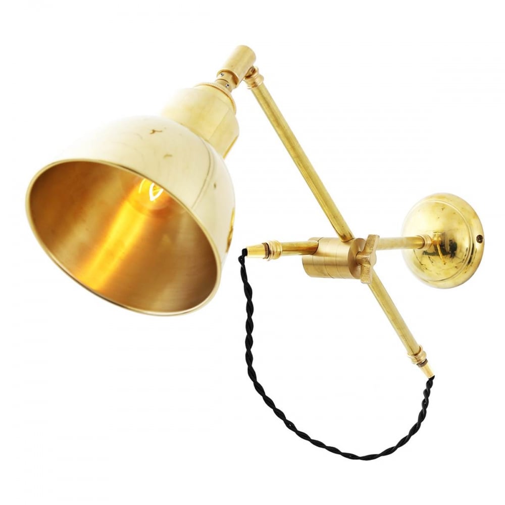 Santiago Adjustable Wall Light in Satin Brass